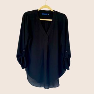 Apt. 9 long sleeve black tunic blouse